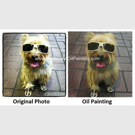 Αρχικά πορτρέτα ελαιογραφίας συνήθειας, πορτρέτα της Pet σκυλιών από τις φωτογραφίες 16» Χ 16»
