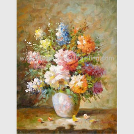 Αφηρημένη Floral ακόμα ζωής ζωγραφική καμβά βάζων λουλουδιών ελαιογραφιών ζωηρόχρωμη