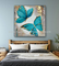 Πεταλούδων τέχνης σύγχρονο ύφος καμβά ελαιογραφιών ζωηρόχρωμο ζωικό 80 X 80 εκατ.