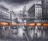 Έργα ζωγραφικής εικονικής παράστασης πόλης του Παρισιού καμβά, σύγχρονοι αφηρημένοι φραγμοί τέχνης ελαιογραφίας