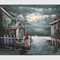 Αφηρημένα έργα ζωγραφικής τέχνης τοίχων καμβά αποβαθρών πλωτών σπιτιών για το καθιστικό