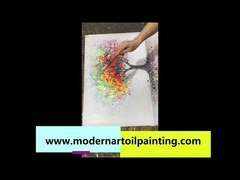 Αφηρημένη ελαιογραφία τοίχου σε καμβά χωρίς πλαίσιο για το σαλόνι