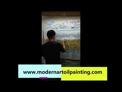 Αφηρημένη τέχνη τοίχου σε καμβά ζωγραφικής με χρυσό φύλλο για διακόσμηση