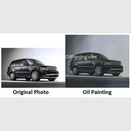 Πορτρέτα αυτοκινήτων συνήθειας, πορτρέτα πετρελαίου από το αυτοκίνητο Range Rover φωτογραφιών