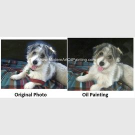 Εξατομικευμένο πορτρέτο σκυλιών ελαιογραφίας συνήθειας της Pet πορτρέτα που χρωματίζει το μοναδικό δώρο