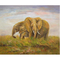 100% χειροποίητες ελαιογραφίες αγάπης οικογενειακών ελεφάντων στη χαριτωμένη ζωική τοιχογραφία τέχνης τοίχων καμβά για την εγχώρια διακόσμηση