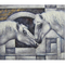 Σύγχρονο οριζόντιο άλογο καμβά που χρωματίζει τη χειροποίητη ζωική τέχνη καμβά εγχώριων ντεκόρ έργων ζωγραφικής 100% για την είσοδο δωματίων