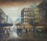 Παχιά ζωγραφική του Παρισιού πετρελαίου ζωηρόχρωμη, καθιστικό Deco οδών του Παρισιού τέχνης τοίχων Impressionism