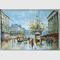 Χειροποίητη ζωγραφική οδικών τοπίων καμβά ελαιογραφίας του Παρισιού εγχώριων ντεκόρ